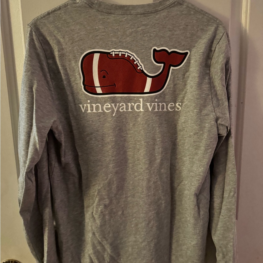 Vineyard Vines Gray Crewneck with Whale Logo
